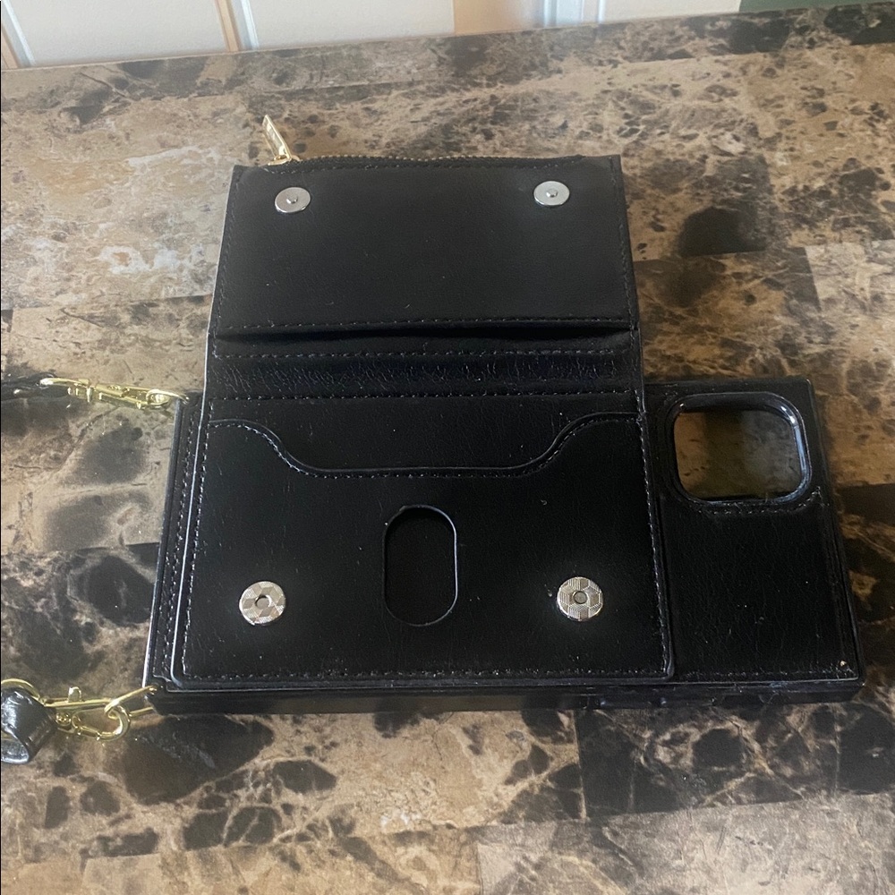iPhone 11 Pro Max phone case.  Leather with Strap - Picture 6 of 10